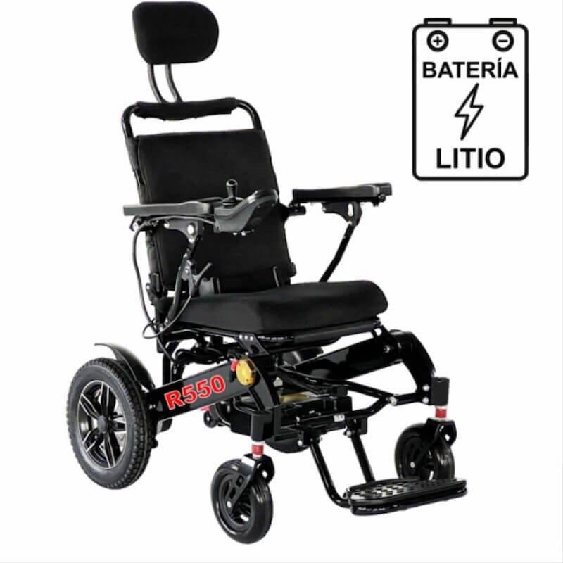 Silla de ruedas eléctrica plegable R550 con respaldo reclinable - 2515 € Silla de ruedas eléctrica plegable R550 con respaldo reclinable - Ayudas dinámicas
