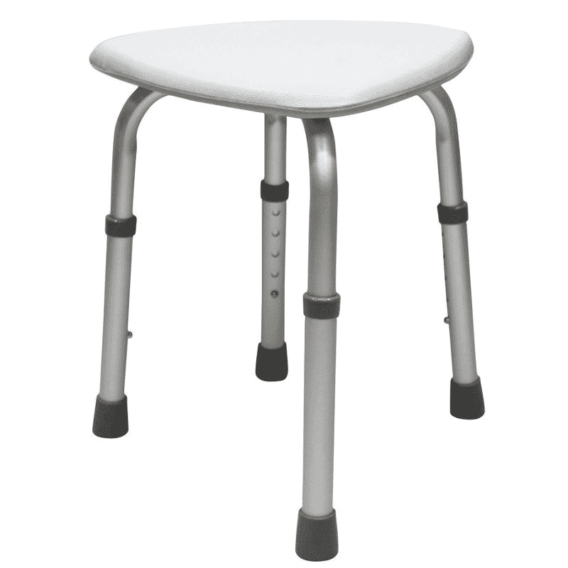 Taburete triangular de aluminio para ducha - 55 € Taburete triangular de aluminio para ducha - BASTONES GARCÍA 1880
