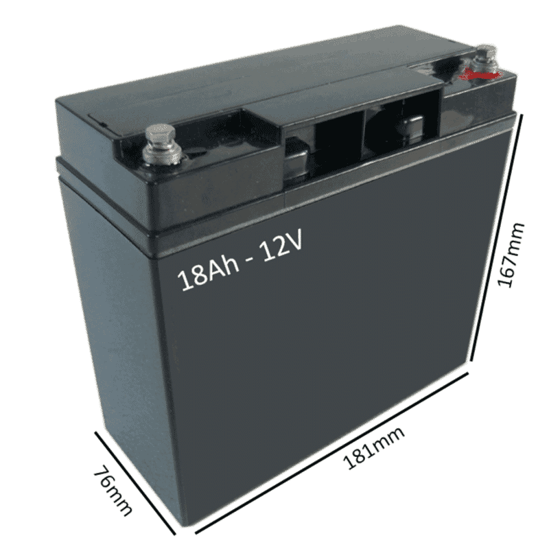 Baterías para scooter eléctrica ST3 de 18Ah - 12V - 74 € Baterías para scooter eléctrica ST3 de 18Ah - 12V - Ortoespaña