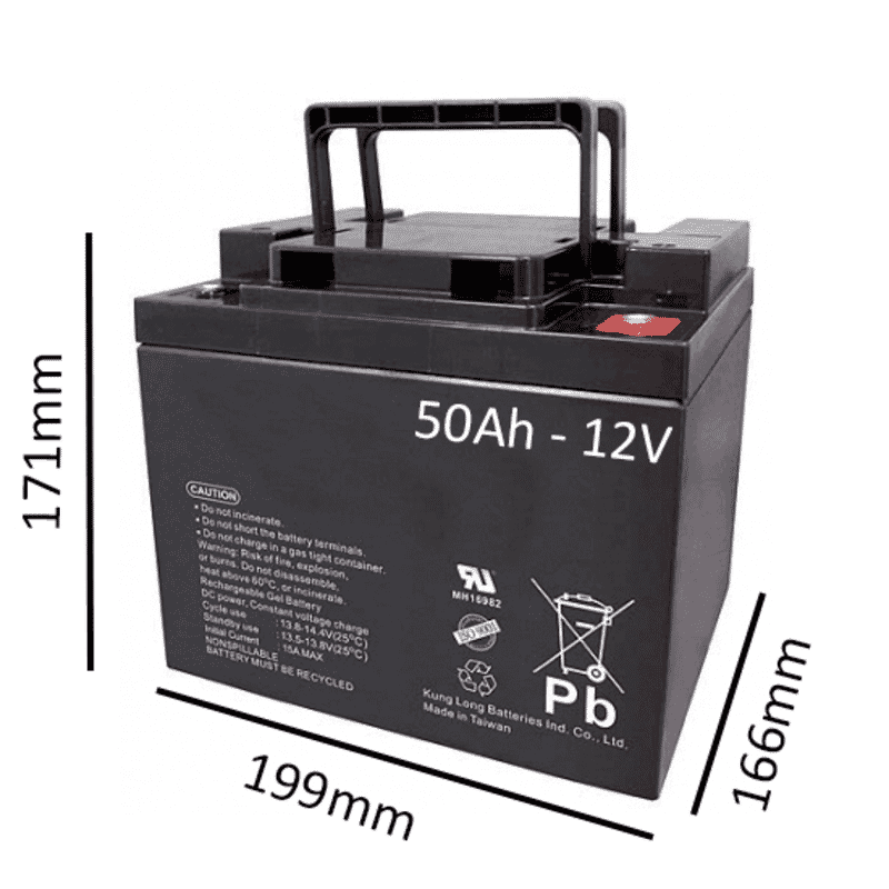 Baterías de GEL para Scooter eléctrico MIDI XLS de 50Ah - 12V - 135 € Baterías de GEL para Scooter eléctrico MIDI XLS de 50Ah - 12V - Ortoespaña