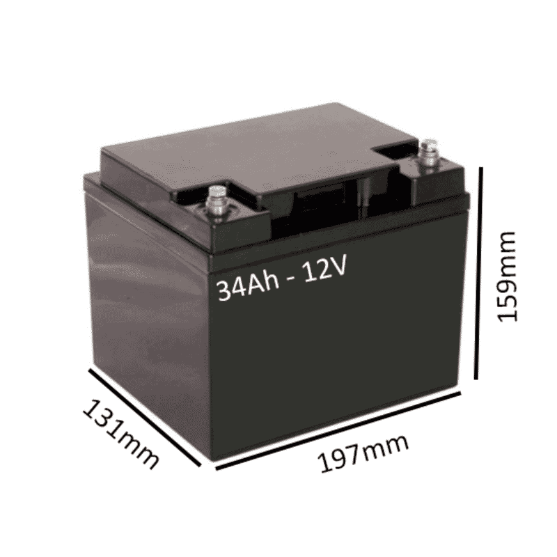 Baterías de GEL para Silla de ruedas eléctrica SOCHI de 34Ah - 12V - 99 € Baterías de GEL para Silla de ruedas eléctrica SOCHI de 34Ah - 12V - Ortoespaña