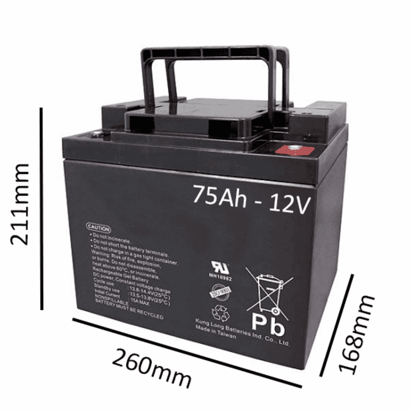 Baterías de GEL para Scooter eléctrico MERCURIUS de 75Ah - 12V - 235 € Baterías de GEL para Scooter eléctrico MERCURIUS de 75Ah - 12V - Ortoespaña