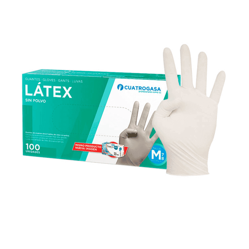 Guantes de látex sin polvo Cuatrogasa - 9.9 € Guantes de látex sin polvo Cuatrogasa - Cuatrogasa