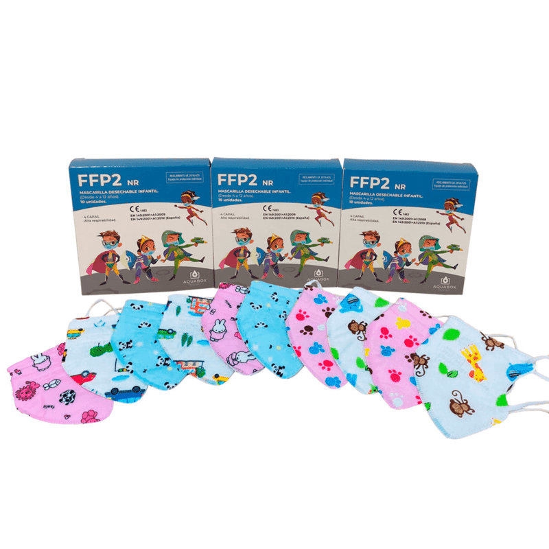 Mascarillas infantiles para niños FFP2 - 3.5 € Mascarillas infantiles para niños FFP2 -